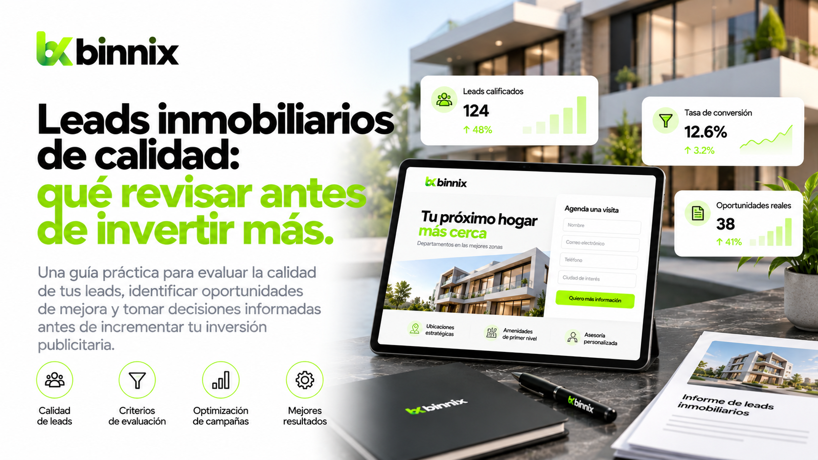 Ejemplo conceptual de una página de captación