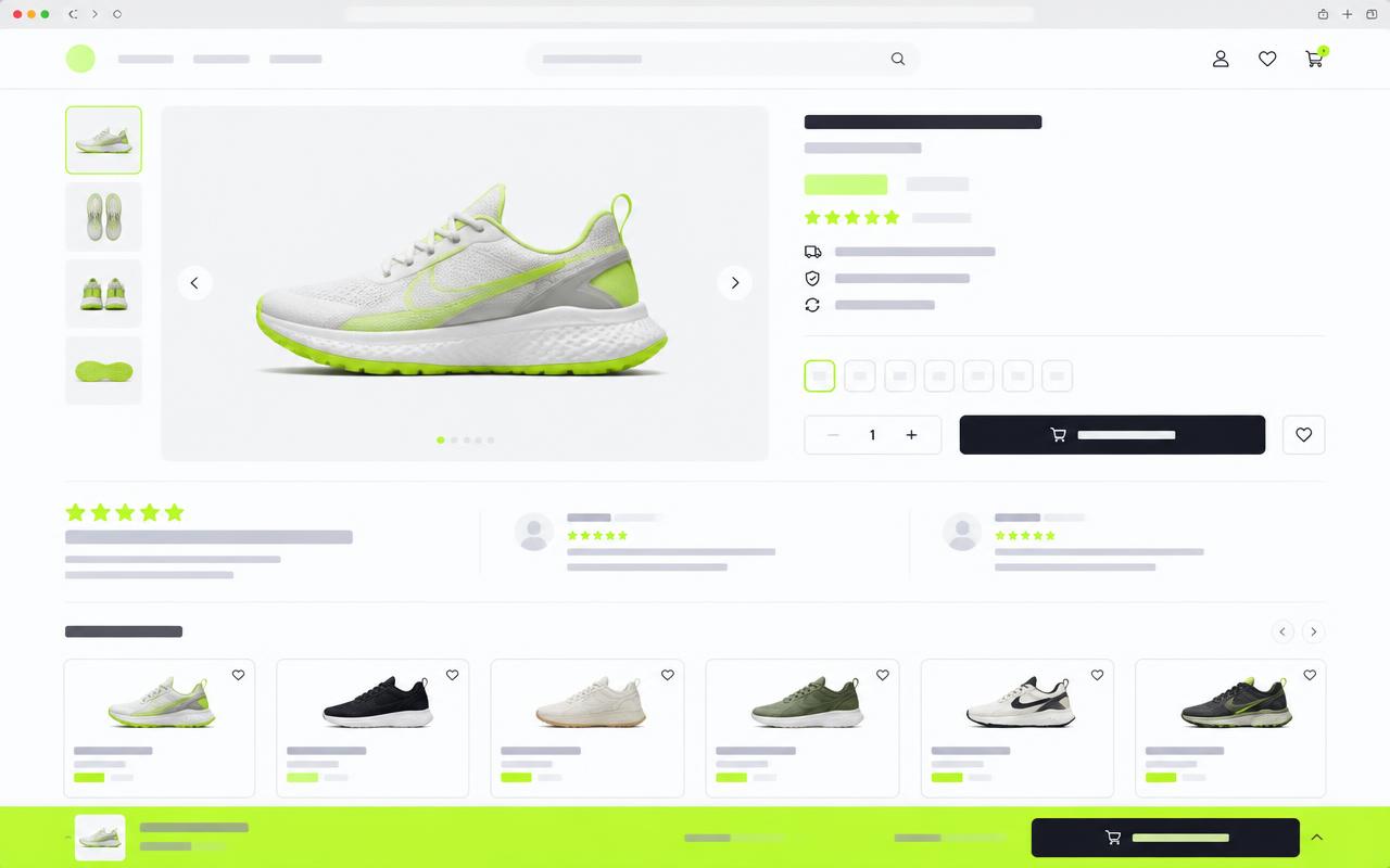 Mockup conceptual de landing orientada a conversión — E-COMMERCE